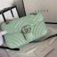 GG Marmont Small Shoulder Bag 443497 Lt-Green Silver-Metal Mid