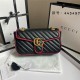 GG Marmont Small Shoulder Bag Black/Red Mid