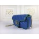 GG Marmont Super Mini Bag 476433 Blue Mid