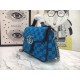 GG Marmont Multicolor Mini Top Handle Bag Blue Mid