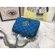 GG Marmont Multicolor Mini Top Handle Bag Blue Mid