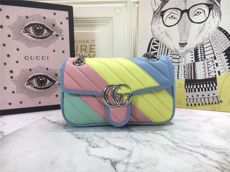 GG Marmont Mini Shoulder Bag Contrast Mid