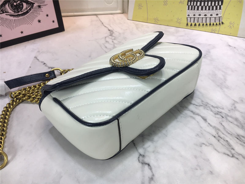 GG Marmont Mini Shoulder Bag White Mid