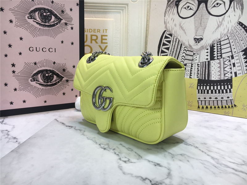 GG Marmont Mini Shoulder Bag Yellow Mid