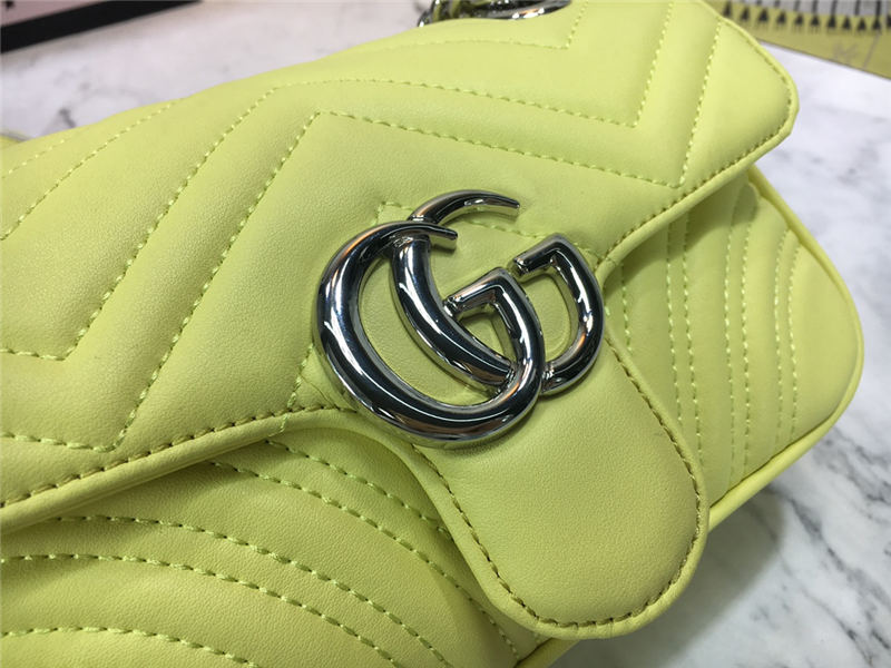 GG Marmont Mini Shoulder Bag Yellow Mid