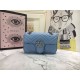 GG Marmont Mini Shoulder Bag Blue Mid