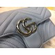 GG Marmont Mini Shoulder Bag Blue Mid