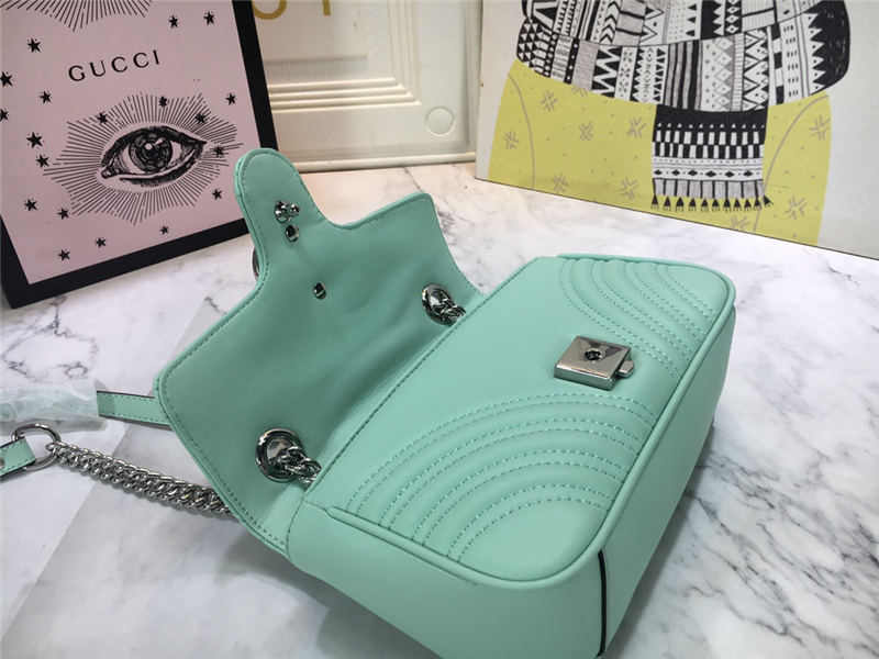 GG Marmont Mini Shoulder Bag Lt-Green Mid