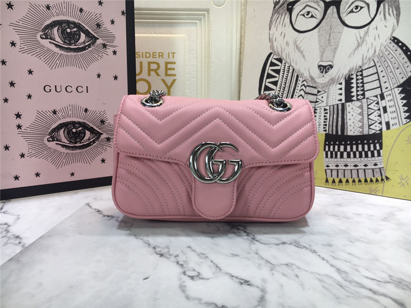 GG Marmont Mini Shoulder Bag Pink Mid