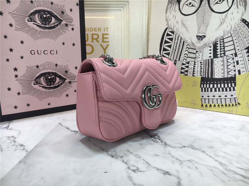 GG Marmont Mini Shoulder Bag Pink Mid