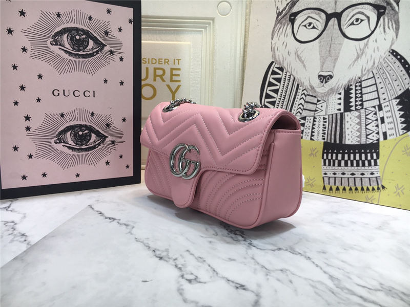 GG Marmont Mini Shoulder Bag Pink Mid