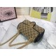 GG Marmont Mini Shoulder Original GG canvas Bag Black Mid