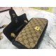 GG Marmont Mini Shoulder Original GG canvas Bag Black Mid