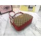 GG Marmont Small Shoulder Original GG canvas Bag Red Mid