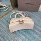 WOMEN'S HOURGLASS SMALL TOP HANDLE BAG Crocodile White High