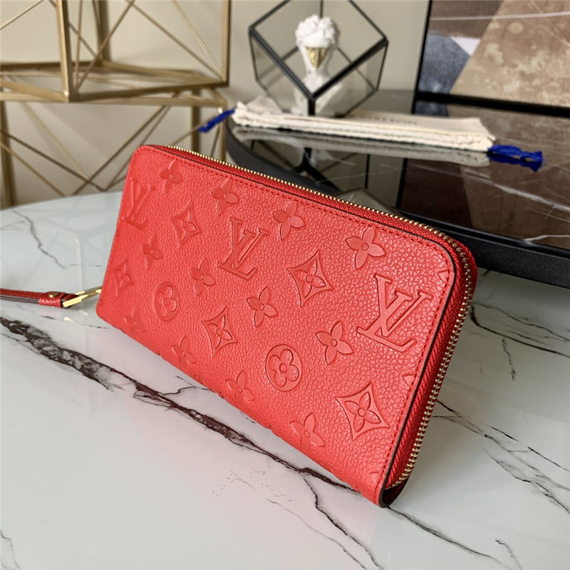 Louis Vuitton ZIPPY WALLET Monogram Empreinte Red M61865 High