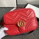 GG Marmont Small Shoulder Bag With Sylvie Strap 498100 Red Mid