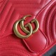 GG Marmont Small Shoulder Bag With Sylvie Strap 498100 Red Mid