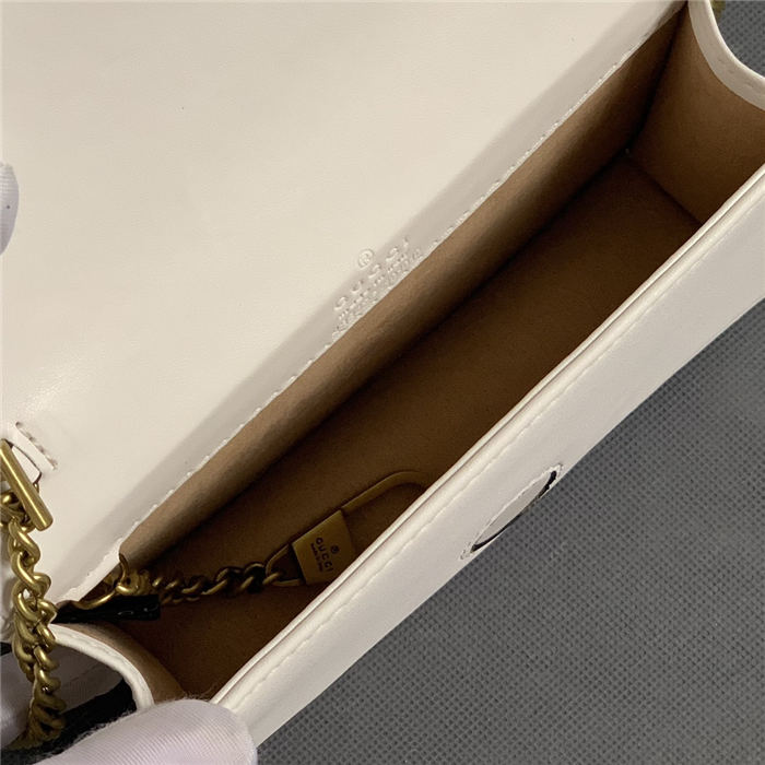 GG Marmont Mini Chain Bag White Mid