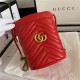 GG Marmont Mini Bucket Bag Red Mid