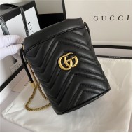 GG Marmont Mini Bucket Bag Black Mid