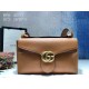 GG Marmont Medium Shoulder Bag Calfskin Caramel Mid