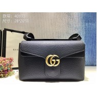 GG Marmont Medium Shoulder Bag Calfskin Black Mid