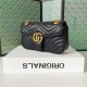 GG Marmont Small Shoulder Bag 443497 Black Mid