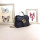 GG Marmont Mini Top Handle Bag Black Mid