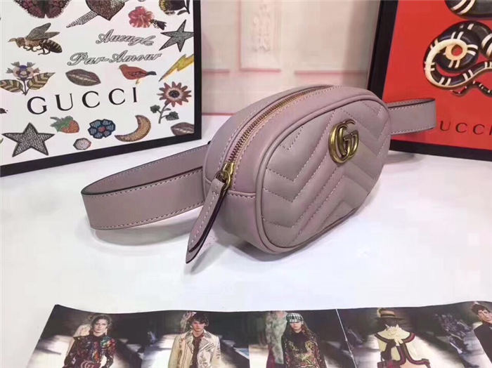 GG Marmont Belt Bag 476434 Dusty Pink Mid