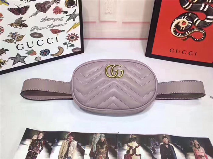 GG Marmont Belt Bag 476434 Dusty Pink Mid