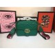 GG Marmont Small Shoulder Bag With Sylvie Strap 498100 Green Mid