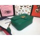 GG Marmont Small Shoulder Bag With Sylvie Strap 498100 Green Mid