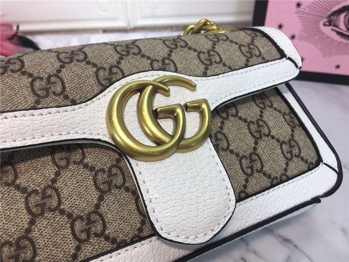 GG Marmont Mini Original GG canvas Bag White Mid