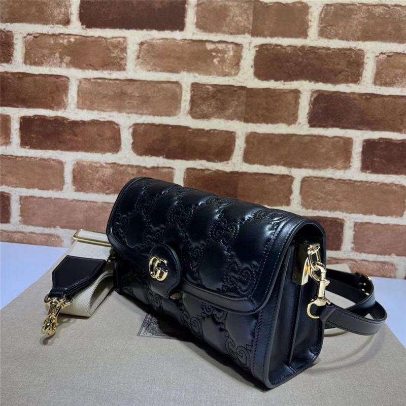 GG Matelassé leather small bag 724529 Black High