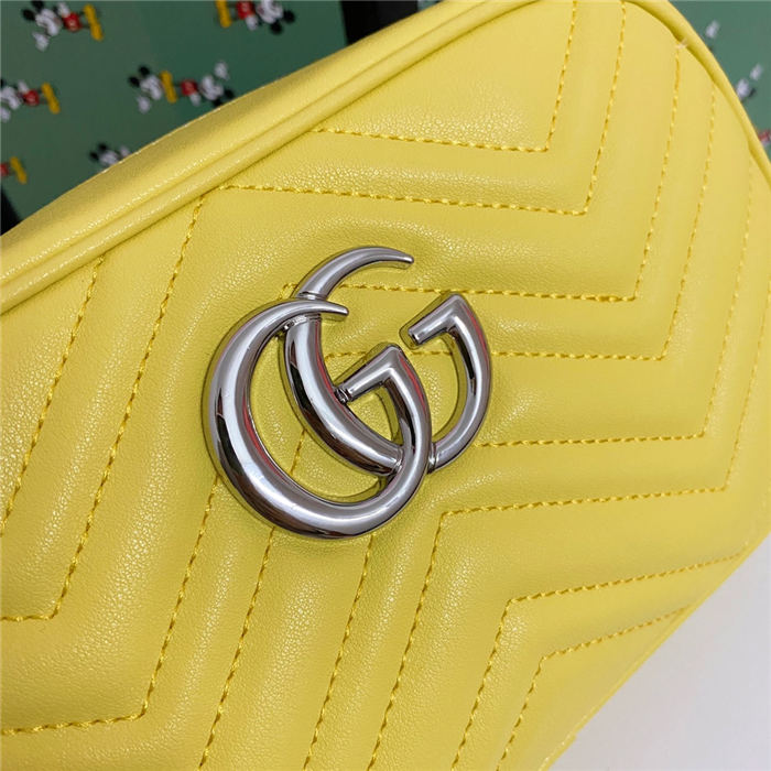 GG Marmont Small Shoulder Bag 447632 Yellow Mid