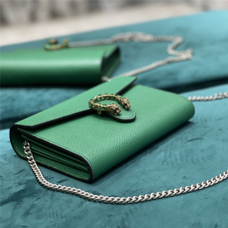 DIONYSUS MINI CHAIN WALLET 401231 Leather Green High