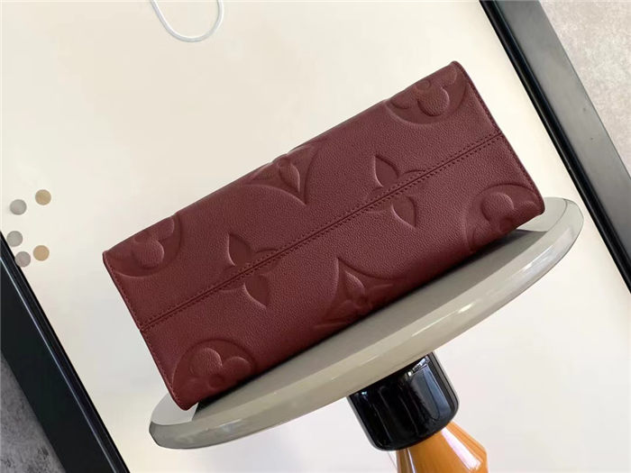 Louis Vuitton ONTHEGO MM Monogram Empreinte Burgundy High