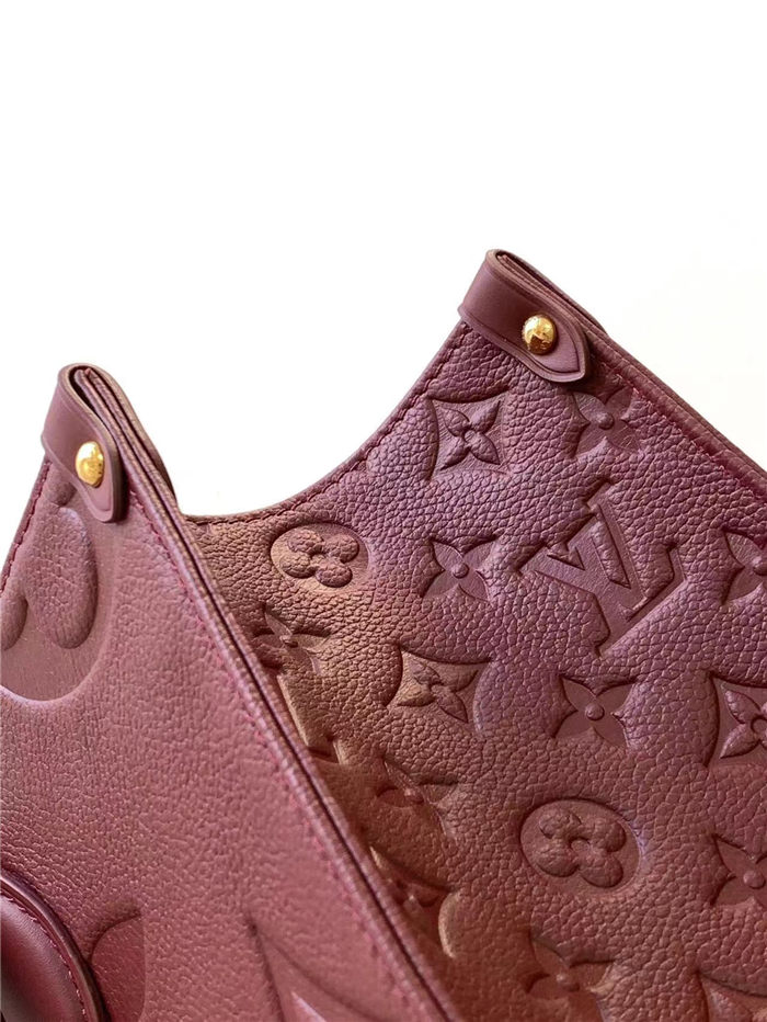 Louis Vuitton ONTHEGO MM Monogram Empreinte Burgundy High