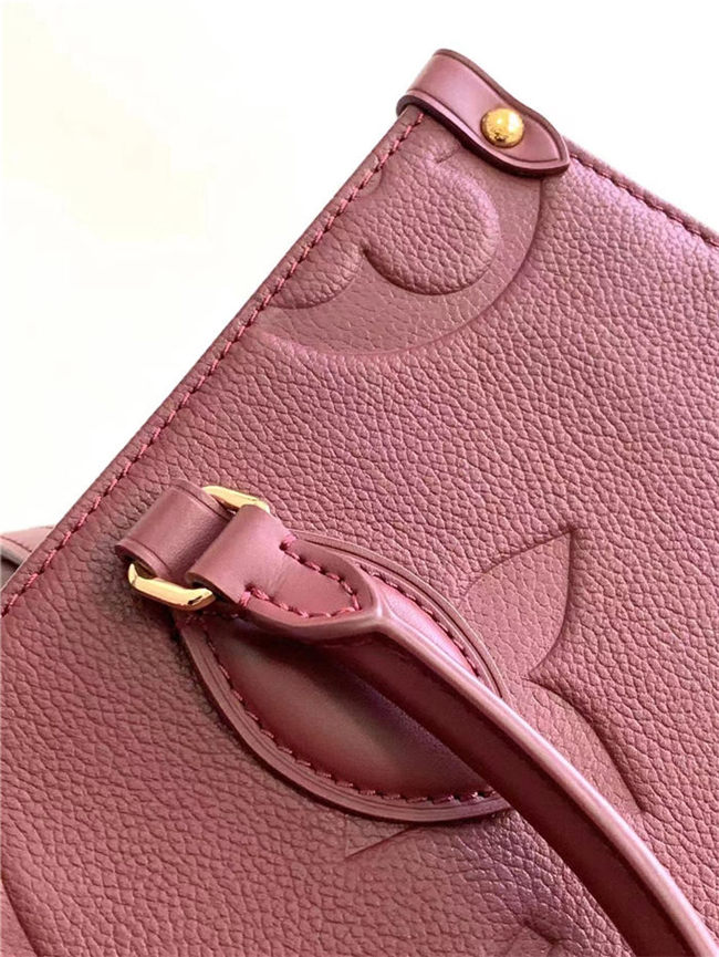 Louis Vuitton ONTHEGO MM Monogram Empreinte Burgundy High