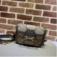 Gucci Horsebit 1955 mini bag 658574 Jumbo GG Beige High