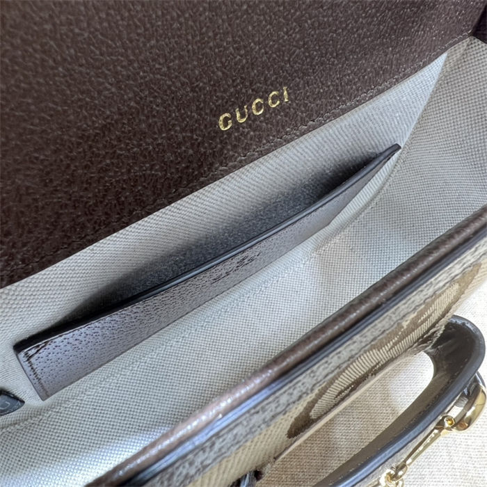 Gucci Horsebit 1955 mini bag 658574 Jumbo GG Beige High