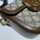 Gucci Horsebit 1955 mini bag 658574 GG Supreme canvas Brown High