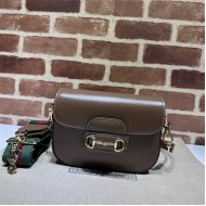 Gucci Horsebit 1955 mini bag 658574 Leather Brown High