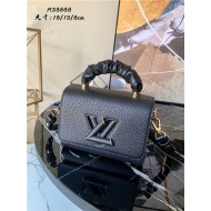 Louis Vuitton TWIST PM Taurillon leather and smooth calfskin Pondichery Black M58688 High