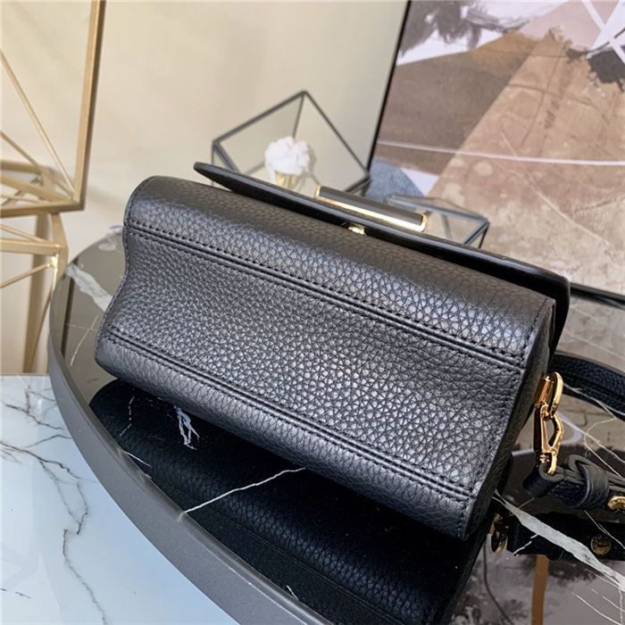 Louis Vuitton TWIST PM Taurillon leather and smooth calfskin Pondichery Black M58688 High