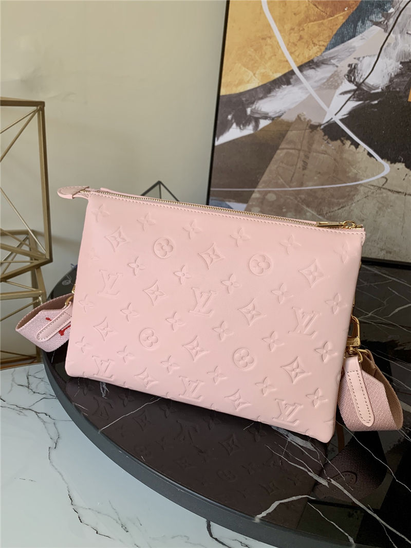 Louis Vuitton LIMITED EDITION - COUSSIN PM Monogram-embossed puffy lambskin Light Pink M58739 High