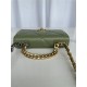 Chanel 19 WALLET ON CHAIN-A Shiny Lambskin, Gold/Silver-Tone & Ruthenium-Finish Metal Green A