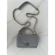 Chanel 19 WALLET ON CHAIN-A Shiny Lambskin, Gold/Silver-Tone & Ruthenium-Finish Metal Grey A