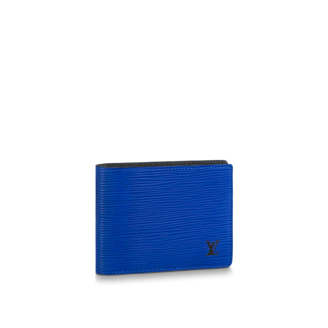 Louis Vuitton MULTIPLE WALLET Epi Leather Blue M80770 High